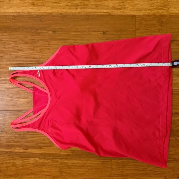 Brooks Running Womens Red pink Sleeveless athletic tank W/ Built in Bra Size XL - Picture 4 of 6